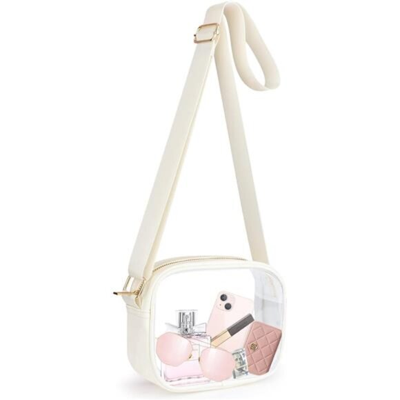 Clear Crossbody Bag, Stadium Approved Clear Purse Bag for Concerts Sports - Picture 1 of 7